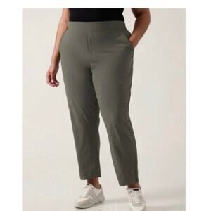 Athleta Brooklyn Ankle Pants in olive army green